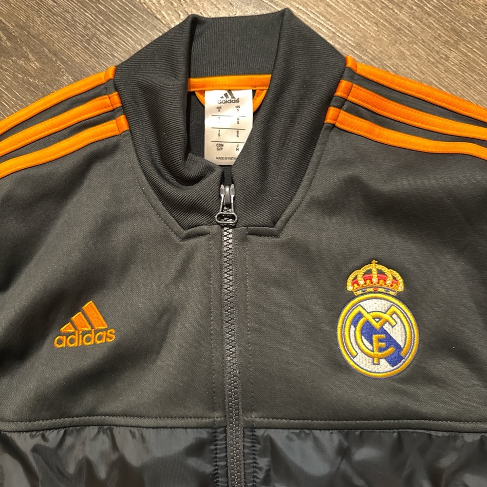 Adidas Black and Orange Track Jacket - Picture 2 of 5